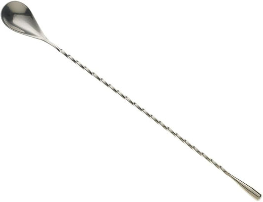 Barfly Teardrop Bar Spoon, End 11 13/16" (30 cm), Stainless Steel