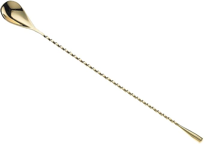 Barfly Teardrop Bar Spoon, End 11 13/16" (30 cm), Gold