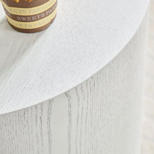 Round Coffee Table Set of 2, Nesting Coffee Table and End Table Set Wood Small Circle Drum Side Table for Living Room Office, No Assembly