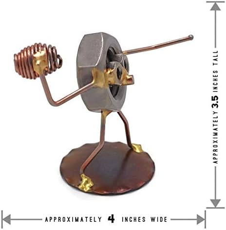 Football Nut Collectible Handmade Metal Art Figurine, Desk Accessories, Trophy, Boss Gift, Home Office Décor