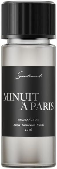 Scentiment Diffuser Oil - Minuit à Paris | Aromatherapy Home Fragrance | Inspired by Hotel Costes® | Luxurious Scent with Notes of Amber, Sandalwood, Vanilla (20 mL)