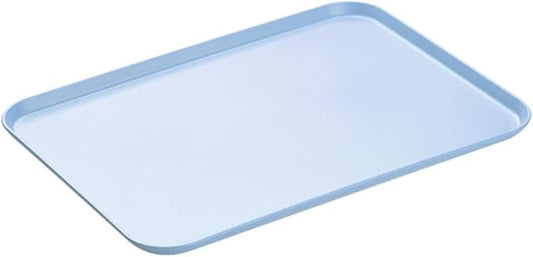 Cafe Fast Food Cafeteria Tray, FoodService Products, Eco-Friendly Wheat Straw & PP Plastic Tray - 17" X 12" X 0.6", Non-Slip Surface for Kitchen, Office - Blue