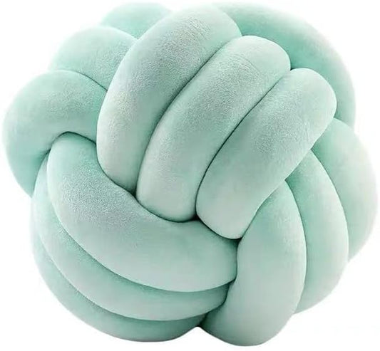 Petrella Knot Pillow Ball Round Throw Pillows Home Decor Cushion Decorative Aesthetic Throw Pillows，Light Green 8inch