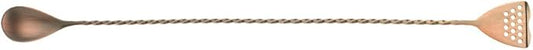 Barfly Bar Spoon with Strainer End, 15 3/4" (40.0 Cm), Antique Copper