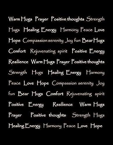 Chanasya Premium Sympathy Warm Hugs Gift Throw Blanket - Healing Gift Cancer Chemo Survivor Get Well Caring Gifts - Comfort Gift Blanket for Love Support Strength - Women Men Friend Grandpa - Black