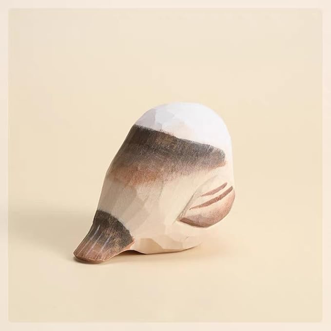 Bird Figurines Small Bird Figurines Home Decor Hand Carved Painted Wooden Statues for Home Decor, Gift for Bird Lovers,Housewarming, Birthday, Christmas (White)