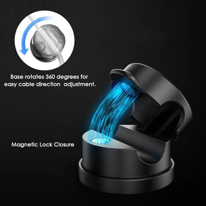 6Pack Magnetic Cable Clips, Cord Organizer, Easy Secure Adhesive Cable Management, Under Desk Hider for Nightstand Desktop Wall Phone Charging USB Car Workspace Office