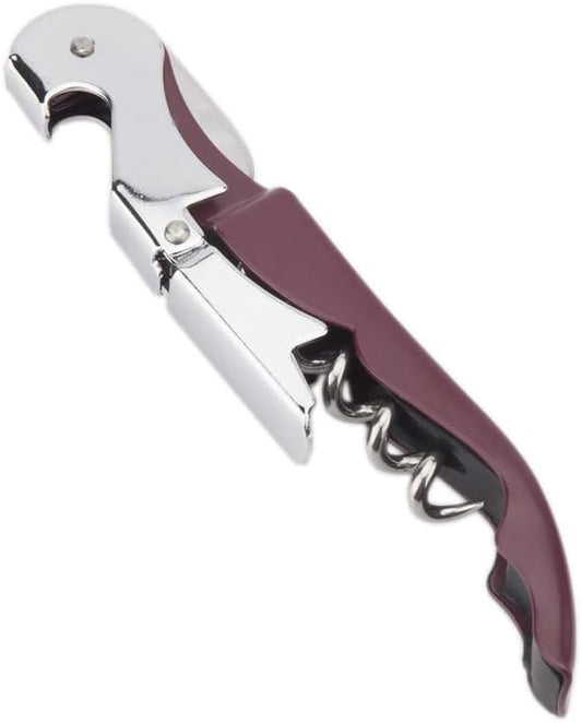 Waiter Corkscrew Professional Wine Opener with Foil Cutter,Manual Wine Bottle Opener for Servers, Bartenders and Waiter (Wine Red)