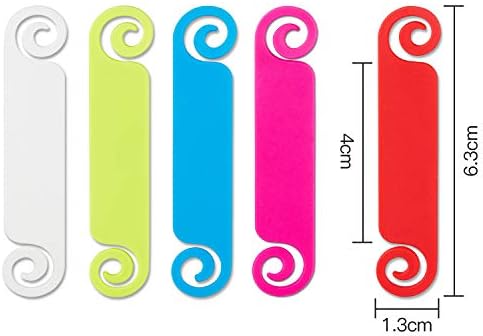 Honoson 50 Pieces Cable Tags Cable Management Labels Multicolor Labels Cord Identification Tags for USB Computer Phone Charger