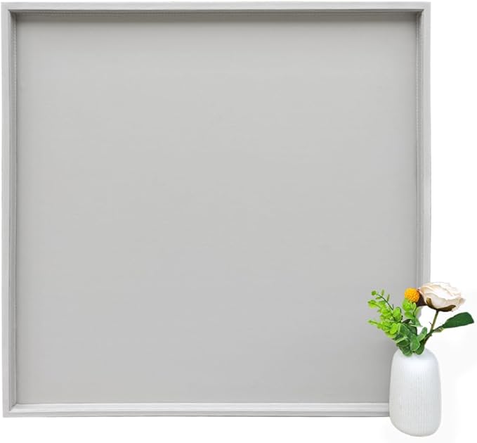 30 * 30 Inch Rectangular Ottoman Tray | Textured PU Leather, Waterproof & Heat-Resistant Storage for Coffee/Dining Tables, Sofa, Bed, Entertainment & Party (Tranquil Beige, 30 * 30in)