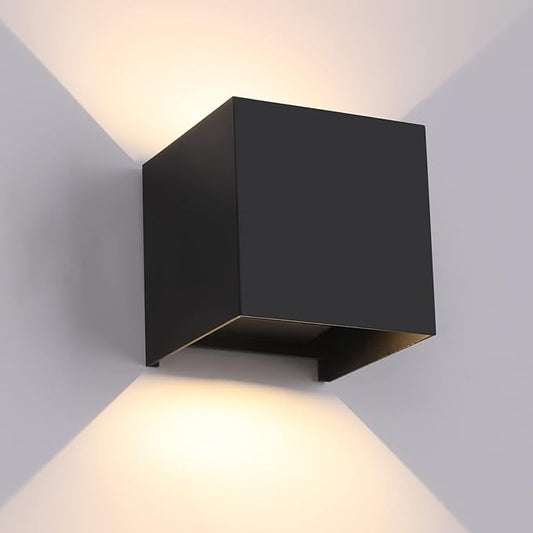 Outdoor Wall Lights Exterior,20W Up and Down Lights Outdoor Modern Wall Light 3000K Waterproof Wall Mount Exterior Lighting Fixtures Suitable for Indoor and Out Door Use 4.72inch Black 1 Pack