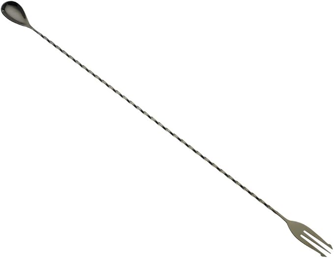 Barfly Bar Spoon, Fork End 19 5/8" (50.0 Cm), Gun Metal Black