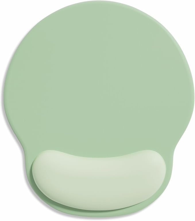 Ergonomic Mouse Pad with Wrist Support, Comfortable Gel Mouse Pads Wrist Rest, Computer Mouse Pad with Non-Slip PU Base, Relief Mousepad for Gaming Work Home Desk Accessories Office Decor