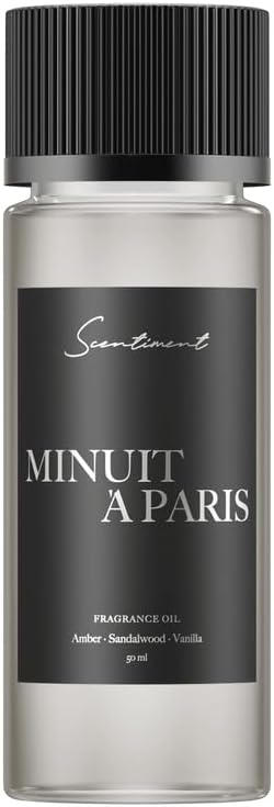 Scentiment Diffuser Oil - Minuit à Paris | Aromatherapy Home Fragrance | Inspired by Hotel Costes® | Luxurious Scent with Notes of Amber, Sandalwood, Vanilla (50 mL)