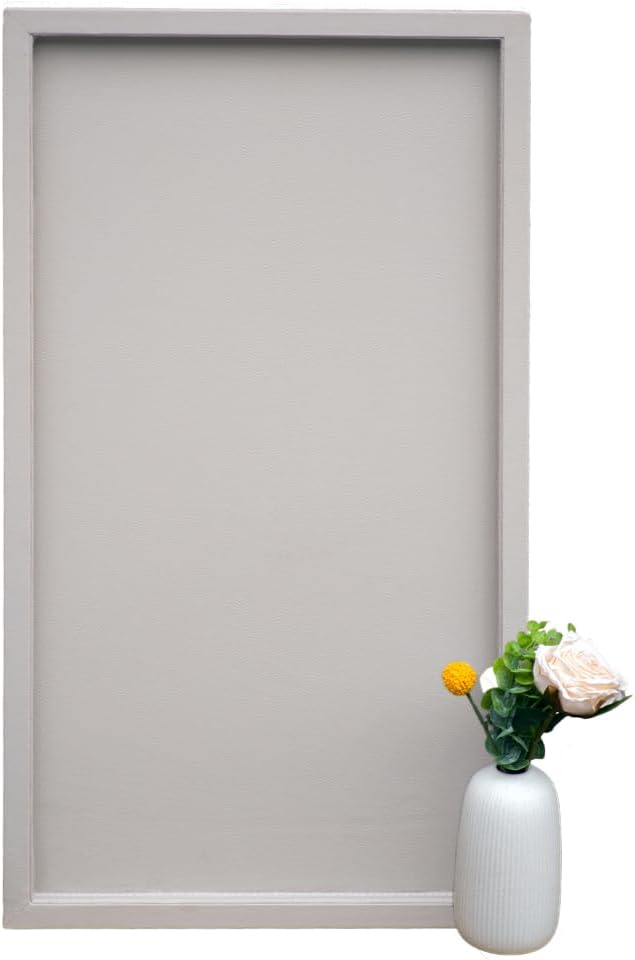 30 * 16 Inch Rectangular Ottoman Tray | Textured PU Leather, Waterproof & Heat-Resistant Storage for Coffee/Dining Tables, Sofa, Bed, Entertainment & Party (Tranquil Beige, 30 * 16in)