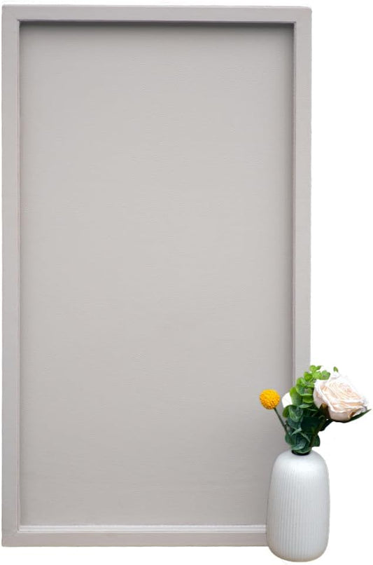 30 * 16 Inch Rectangular Ottoman Tray | Textured PU Leather, Waterproof & Heat-Resistant Storage for Coffee/Dining Tables, Sofa, Bed, Entertainment & Party (Tranquil Beige, 30 * 16in)