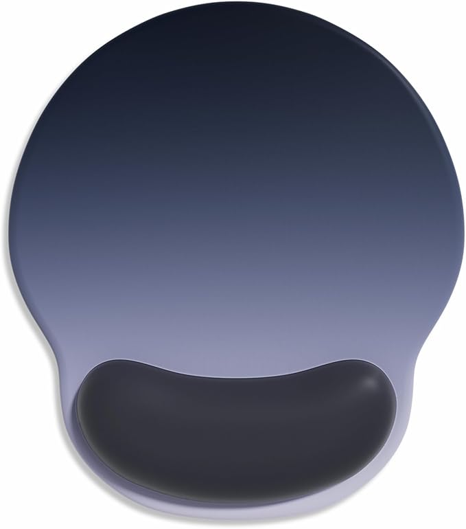 Ergonomic Mouse Pad with Wrist Support, Comfortable Gel Mouse Pads Wrist Rest, Computer Mouse Pad with Non-Slip PU Base, Relief Mousepad for Gaming Work Home Desk Accessories Office Decor