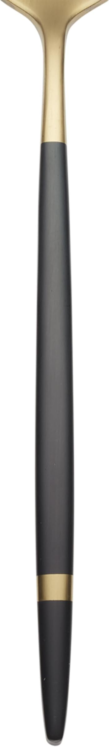 Cambridge 516320CKW12DS Gaze Black/Gold Satin Banded 20-Piece Flatware Set