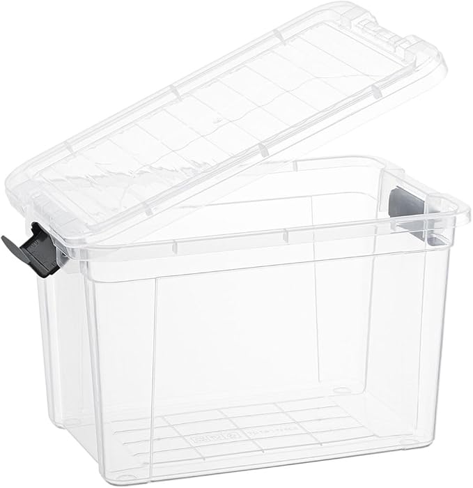 Superio Clear Storage Boxes with Lids, 8.75 Quart Plastic Container Bins for Organizing, Stackable Crates, BPA Free, Non Toxic, Odor Free, Organizers for Home, Office and Dorm, 3 Pack