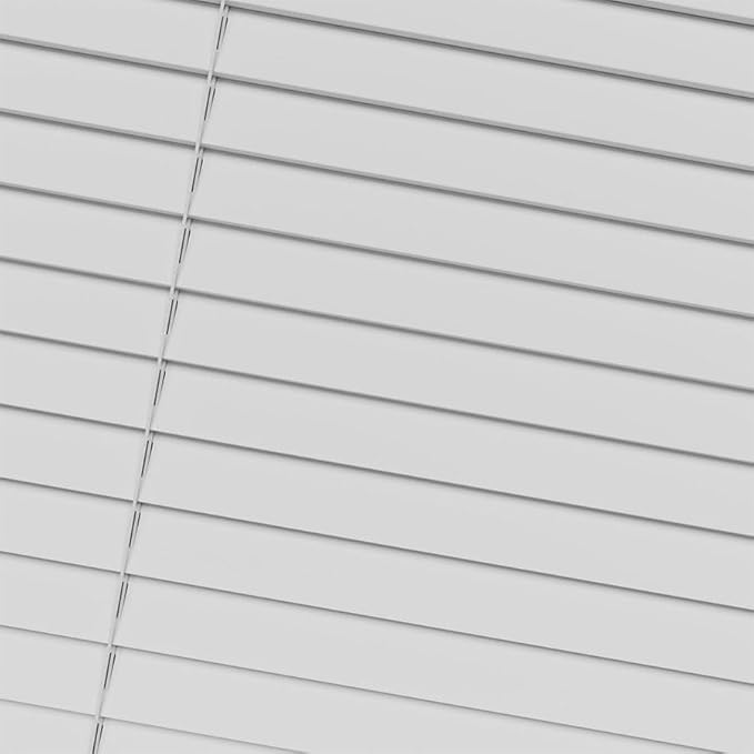 SelectBlinds 2” SWave Cordless Faux Wood Blinds – Maximum Light Control – Any Size 22-72” W x 36-72” H, No Tilt Wand, Inside or Outside Mount (White)