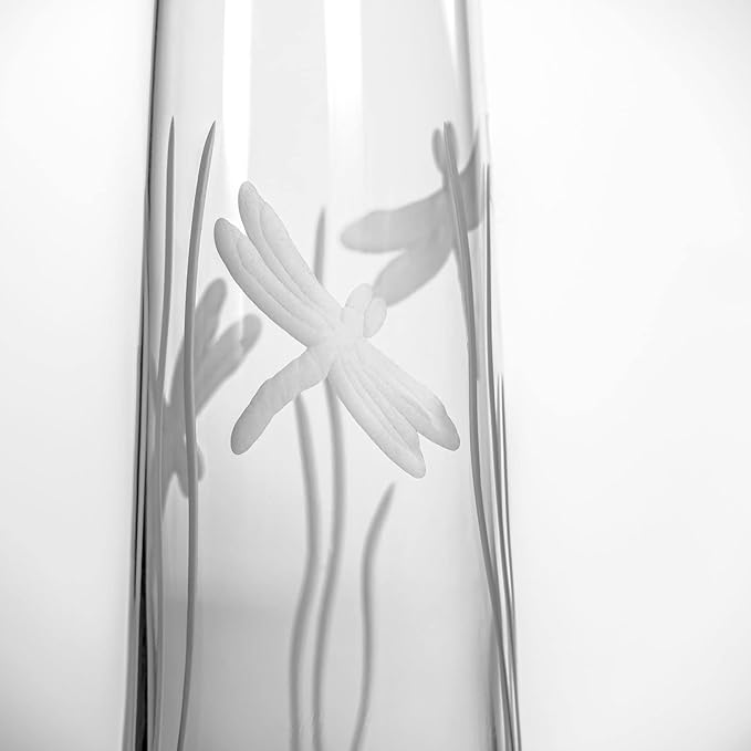 Rolf Glass Dragonfly Stemless Champagne Flute Glasses 8.5 ounce Set of 4 - Toasting Flute Glasses - Lead-Free Glass - Etched Flute Glasses – Proudly Made in the USA