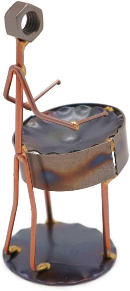 Steel Drum Collectible Handmade Metal Art Figurine, Desk Accessories, Trophy, Band, Office Décor, Band, Musical Instrument
