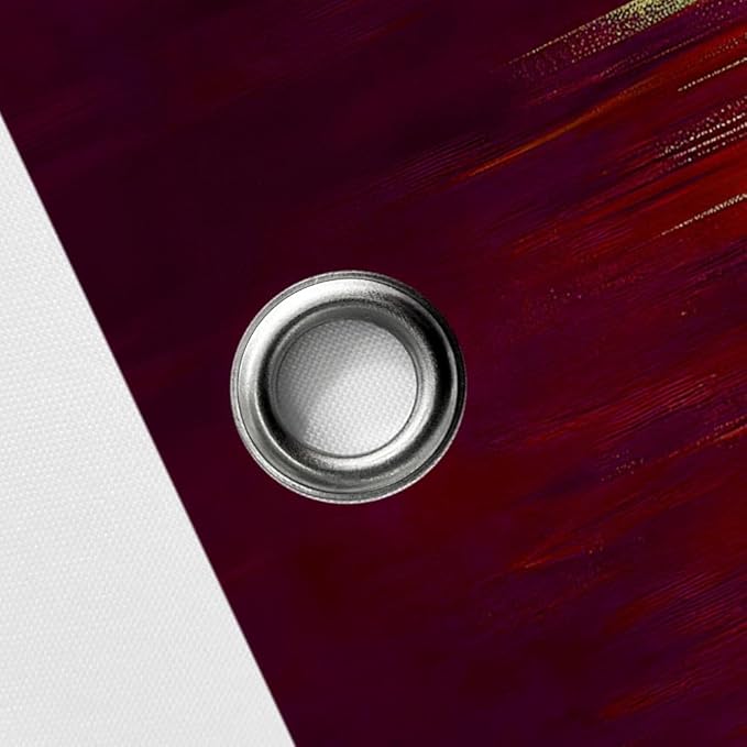 JAWO Abstract Dark RedSh ower Curtain, Gold Blue Boho Ombre Minimalist Chic Art Shower Curtains, Modern Neutral Contemporary Striped Brush Strokes Tan Art Waterproof Bathroom Curtain with 12 Hooks