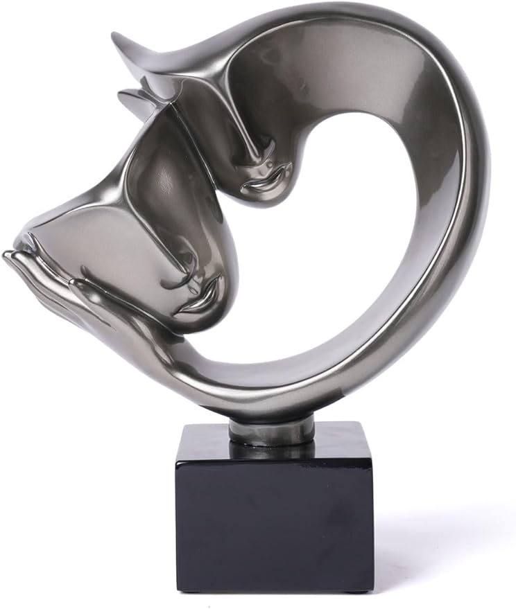 Abstract Sculpture Decor Modern Arts Lover Figurine Table Centerpiece Statue Polyresin 10.6 inch