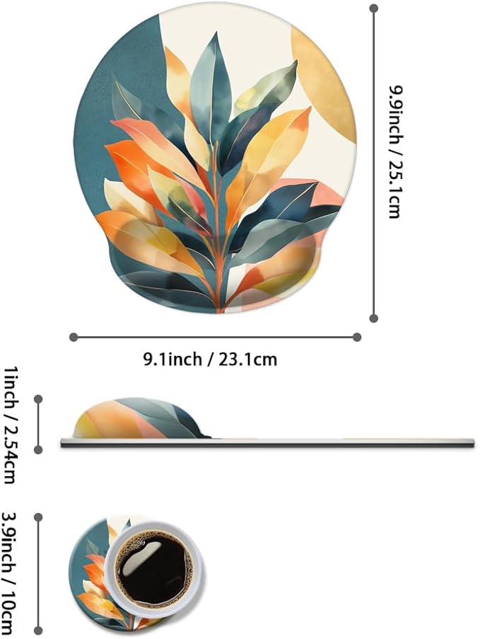 Ergonomic Mouse Pad with Memory Foam Wrist Rest Support Design,Relieve Wrist Pain Mousepad,Non-Slip Base for Laptop,Computer,Office Desk Accessories,Carpal Tunnel,Aesthetic Design