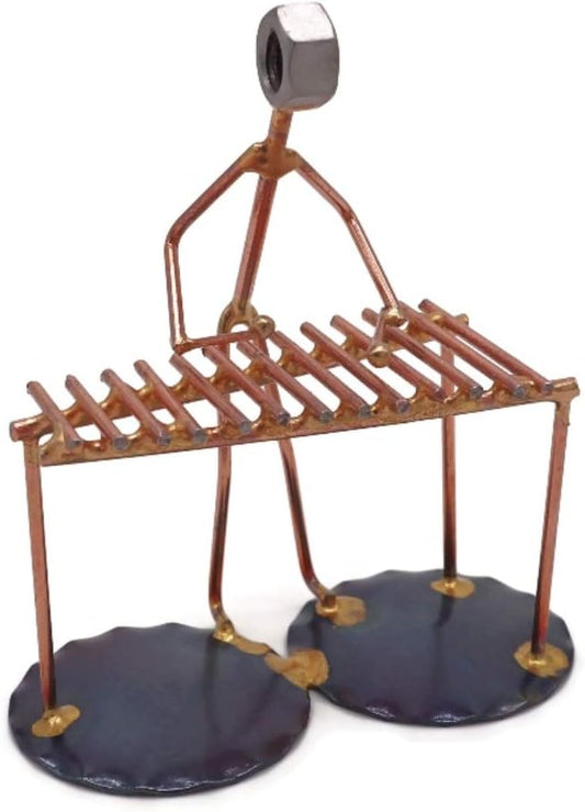 Xylophone Collectible Handmade Metal Art Figurine, Desk Accessories, Trophy, Band, Office Décor, Musical Instrument