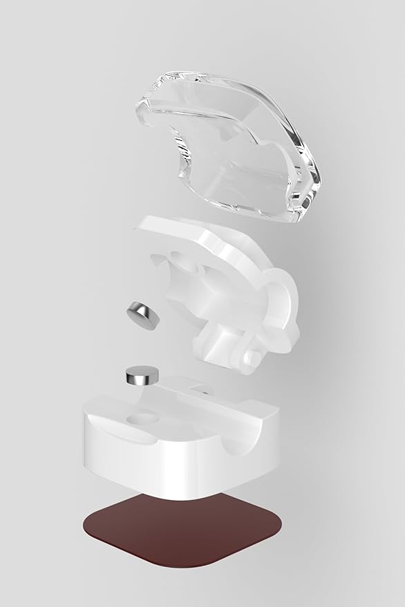 Magnetic Cable Clips, Adjustable Cord Holder Management, Adhesive Wire Keeper Organizer for Home Office Desk Phone PC Car Wall Desktop Nightstand Appliance (9-Pack White Crystal)