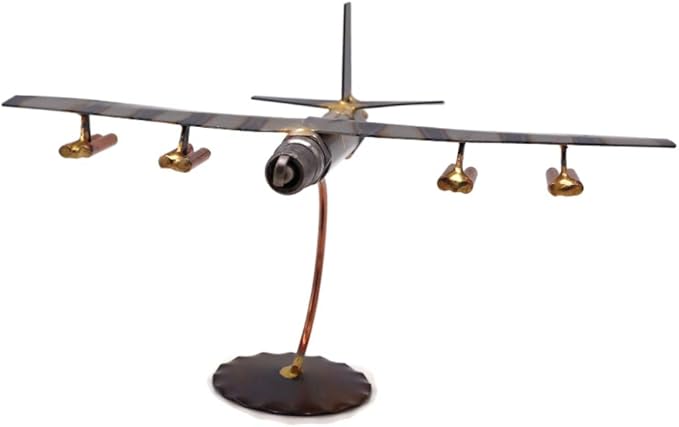 B-52 Bomber Collectible Handmade Metal Art Figurine, Desk Accessories, Trophy, Boss Gift, Home Office Décor, Airplane
