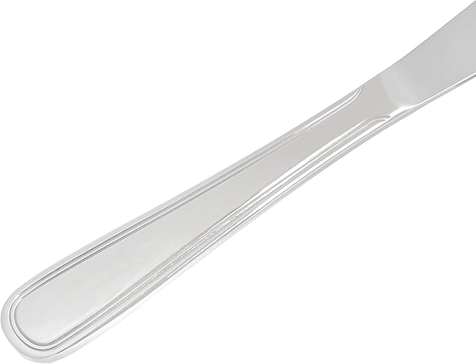 Amazon Basics Silverware Set, Stainless Steel Flatware, Dishwasher Safe, Service for 4, 20-Piece Forks and Spoons, Crown Edge