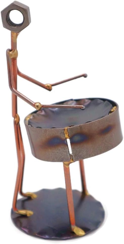 Steel Drum Collectible Handmade Metal Art Figurine, Desk Accessories, Trophy, Band, Office Décor, Band, Musical Instrument