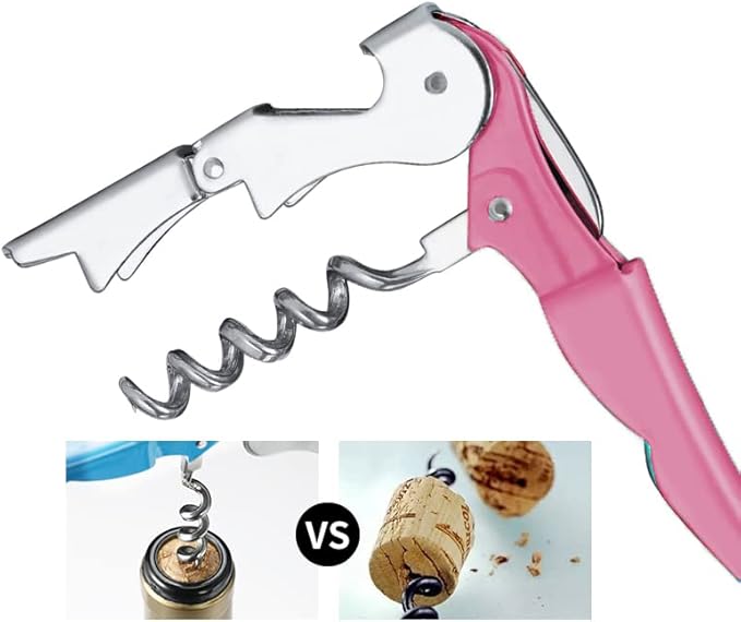 Professional Waiter Corkscrew Wine Openers Set, Heavy Duty Stainless Steel Hinges Wine Key for Restaurant Waiters, Sommelier, Bartenders
