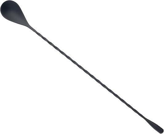 Barfly Teardrop Bar Spoon, End 11 13/16" (30 cm), Matte Black