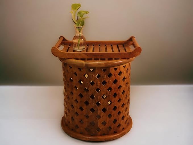 Vesta Homes Vesta Homes Teak Wood Serving Tray for Home,Kitchen,Restaurant,Office Organizer,Dining Table, Premium Wooden Trays, 18" x 12", Extra Large, Handmade In India (Brown)(Extra Large)