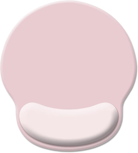 Pink Ergonomic Mouse Pad with Wrist Rest, Cute Mouse Pads Wrist Support, Gaming Mousepad for Desk Laptop Computer with Pain Relief Non-Slip PU Base for Desk Accessories Office Decor Supplies