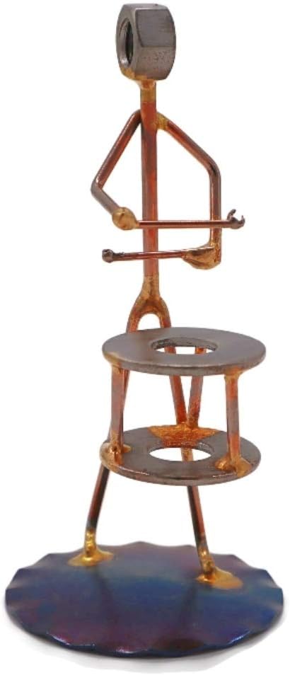 March Drum Single Collectible Handmade Metal Art Figurine, Desk Accessories, Trophy, Band, Office Décor, Marching Band, Musical Instrument