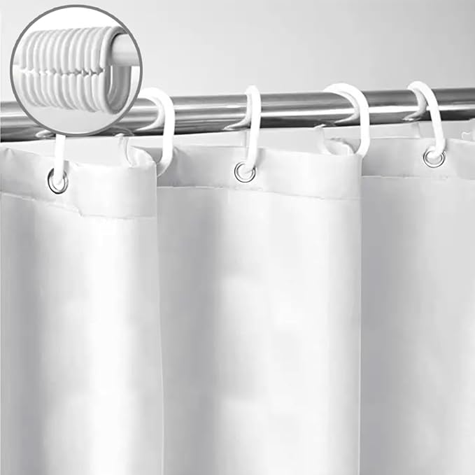 Sanzugh Navy Blue and Gold Flower Extra Long Shower Curtain, Boho Watercolor Floral Leaves Cute Fabric Shower Curtains Set for Bathroom Decorative with Hooks 72 X 96 inch Beautiful Bath Decor