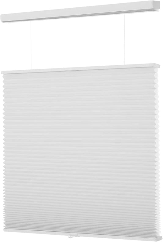 MYshade Top Down Bottom Up（TDBU） Cellular Shades, 1.5 inch Cordless Light Filtering Privacy Light Control Sheer & Room Darkening Honeycomb Blinds for Home Bedroom Office, 32" W x 72" H, White