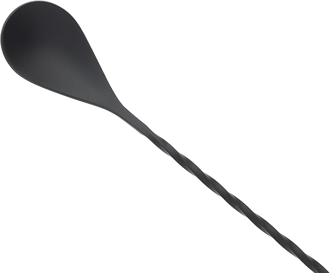 Barfly Teardrop Bar Spoon, End 11 13/16" (30 cm), Matte Black
