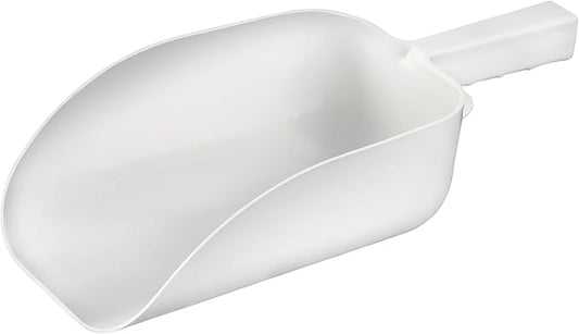New Star Foodservice 34486 Polycarbonate Plastic Utility Ice Scoop, White, 64-Ounce