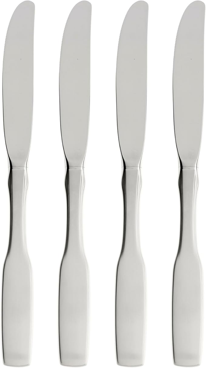 Oneida Paul Revere Fine Flatware Dinner Knives, Set of 4, 18/10 Stainless Steel