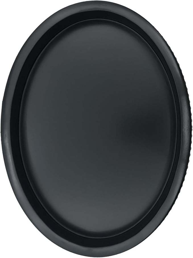 Carah & Cossh Oval Wooden Modern Decorative Tray 16''x12'', Farmhouse Rustic Serving Tray, Table Centre Tray, Perfect for Storage and Display (Black)