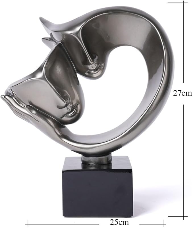 Abstract Sculpture Decor Modern Arts Lover Figurine Table Centerpiece Statue Polyresin 10.6 inch