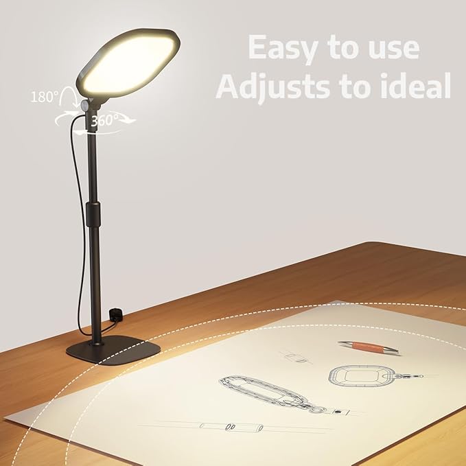 2Pcs Desktop Video Conference Lighting for Zoom Meeting, Computer, Laptop, Work from Home with Nature Soft Light, Adjustable Brightness & Color Temp and Flexible Stand & Versatile Phone Holder