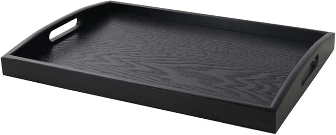 Wooden Rectangular Serving Tray - Nature Manchurian Ash Wood Food Tray (Small)