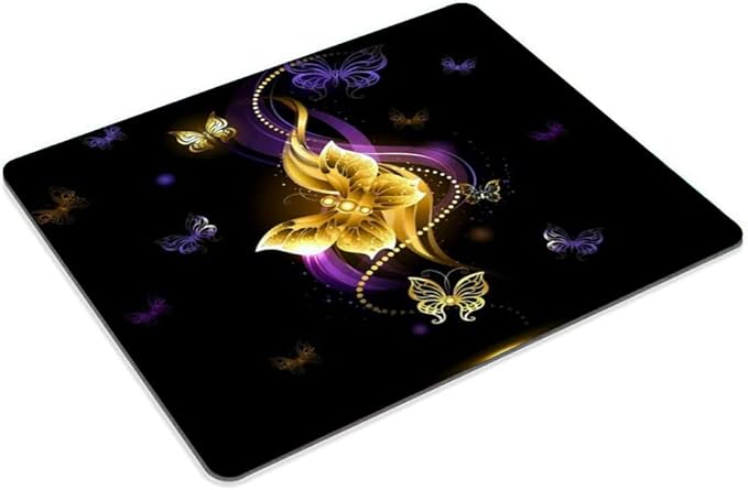 Purple Gold Butterfly Mouse pad Customized Mousepad Non-Slip Rubber Base Mouse Pads for Computers Laptop Office Desk Accessories Mouse pad