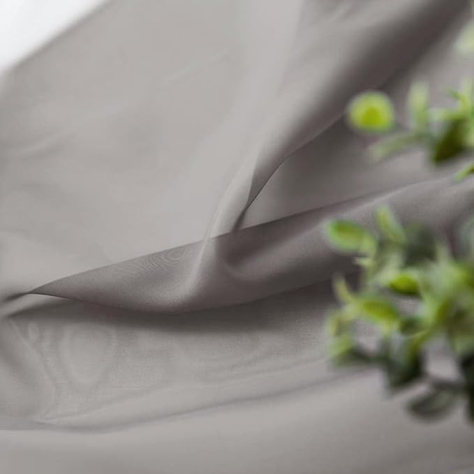MIULEE Short Sheer Curtains 30 Inch Length for Kitchen Bathroom Cafe Half Window Treatment, Rod Pocket Tier Curtains 2 Panels, 29x30 Inches Long, Grey